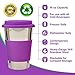 Ryvva Stainless Steel Drinking Cups with Lids & Sleeves - 16 oz Pint Glasses for Cold Drinks & Smoothies - Tumblers for Adults, Kids and Toddlers - Eco-Friendly BPA-Free - 4-Pack