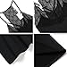 Ekouaer Sexy Lingerie Women's Sexy Satin Lace Nightgown (Black,Medium)
