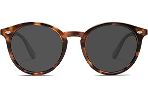 SOJOS Retro Round Polarized Sunglasses for Women Men Classic Vintage Sunnies SJ2069