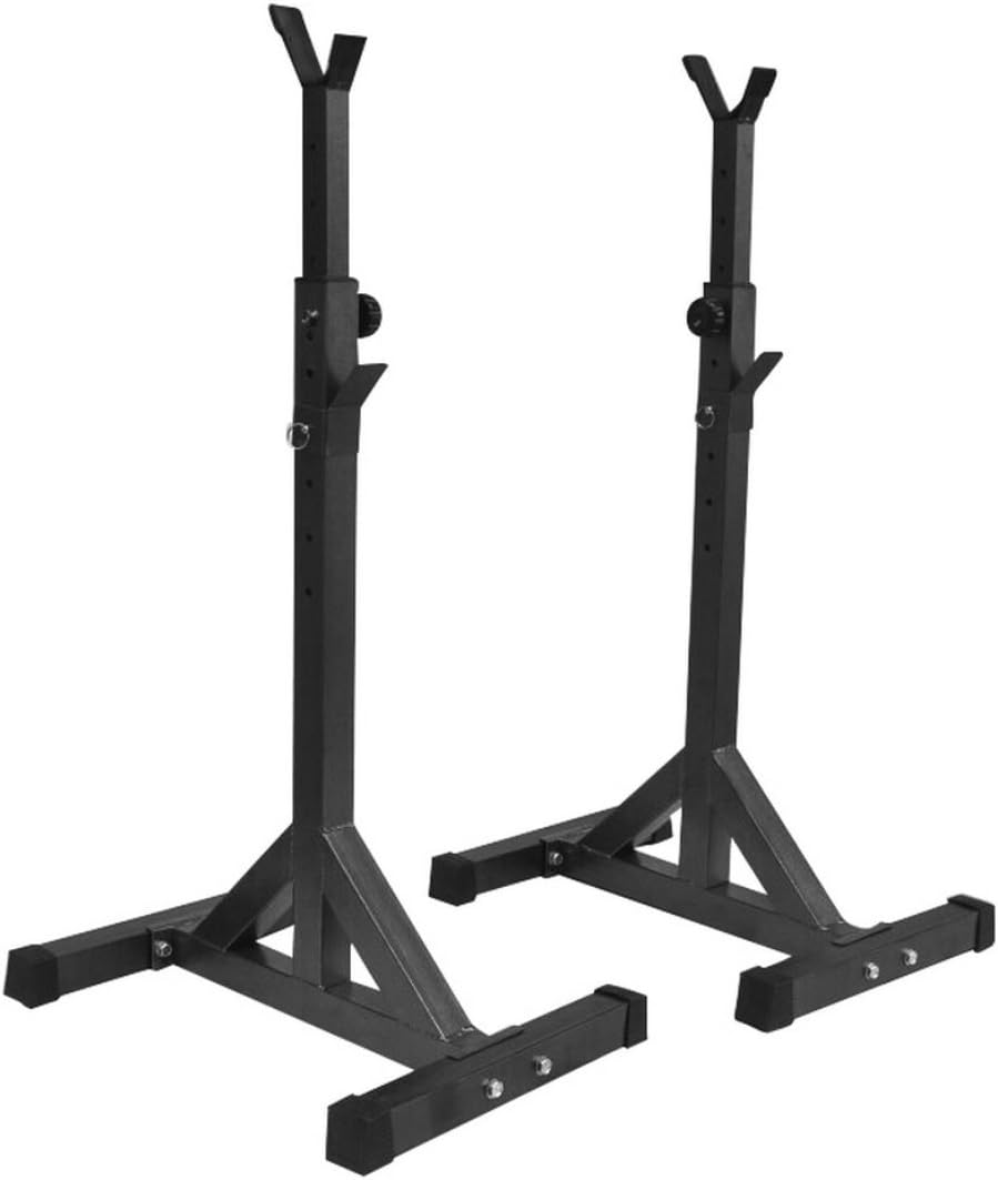 Blackpoolal Heavy Duty Weights Bar Barbell Squat Stand,Stands Barbell Rack Spotter Gym Fitness Power Rack Holder Bench