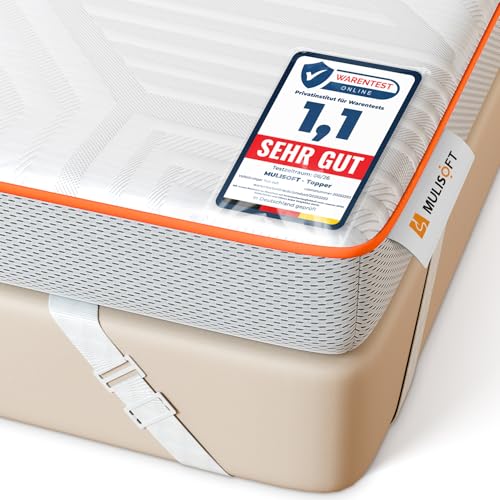 MULISOFT Topper 140x200cm H3/H4, Extra Dicker 7,5 cm Gel Memory Schaum