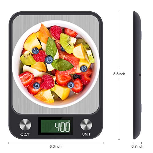 Food Scale for Calorie Control,Vsadey High-Precision 5000g/1g Digital Kitchen Scales for Weight Loss and Nutrition Ingest for Baking Cooking Dieting Plan