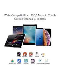 Kecow   Lápiz capacitivo digital para pantallas táctiles, punta elástica fina de 0.063 in, compatible con iPad iPhone, Samsung y tabletas, para dibujo y escritura (blanco)