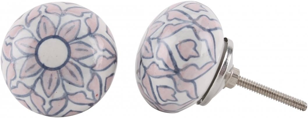 Large Selection Of Ceramic Door Knobs Handle Cabinet Cupboard Drawer Pull (PINK BLUE FLOWER DRAWER PULL …)
