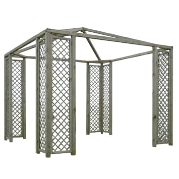 Pavillon Garten Lasa 3x 3mt aus Holz imprägniert für Möbel Outdoor Pool