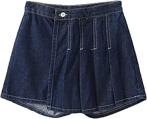 ZRDSZWZ Reliable Women Short Skirt Summer Denim High Waist Mini