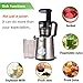Argus Le Masticating Juicer, Slow Juice Extractor for Higher Nutrient and Vitamins, Easy to Clean Cold Press Juicer for All Fruits and Vegetables (Red) (Silver 5)