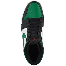 Nike Men's Air Jordan 1 Mid Green Toe, Black/Gym