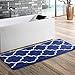 Uphome Moroccan Patten Extra Long Bathroom Rug, Microfiber Washable Non-Slip Soft Absorbent Decorative Bath Mats Runner Floor Mat Carpet (18