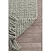 nuLOOM 2x8 Daniela Jute Tassel Hand Woven Area Rug, Grey, Solid Chunky Farmhouse Design, Natural Fiber, For Bedroom, Dining Room, Living Room, Hallway, Office, Entryway