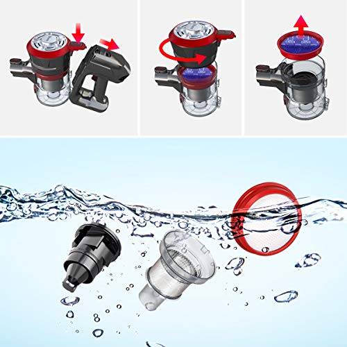 Dibea Upgraded 15000pa Cordless Lightweight Stick Vacuum Cleaner