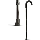Medline Aluminum Cane Walking Aid is Portable &amp; Lightweight, Helps Seniors &amp; Adults with Balance, Knee Injuries, Leg Surgery Recovery &amp; Mobility