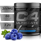 C4 Ultimate Pre Workout Powder ICY Blue Razz | Sugar Free Preworkout Energy Supplement for Men & Women | 300mg Caffeine + Beta Alanine + Creatine | 40 Servings
