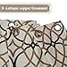 H.VERSAILTEX Blackout Curtains Printed Design 63 Inch Length 2 Panels Set Thermal Insulated Curtains for Bedroom Living Room Geometric Modern Grommet Window Drapes - Taupe and Brown