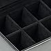 WOLF 290202 Heritage Eight Compartment Cufflink Box, Black