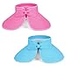 Bundle Monster BMC 2pk Girls Roll Up Collapsible Travel Outdoor Straw Hats: Fuchsia + Light Blue