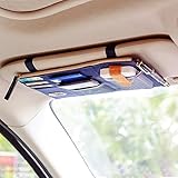 KINGLAKE New Multi-purpose Auto Car Sun Visor Organizer Pouch Bag Card Storage Holder Dark Blue