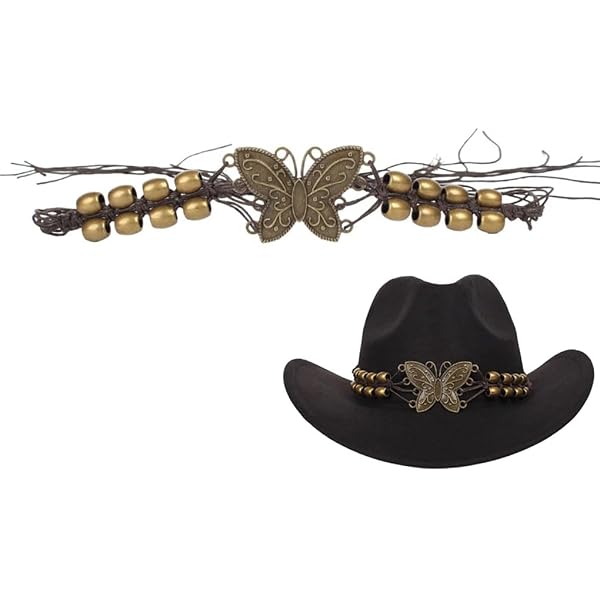 Bohemian Style Hat Band for Cowboy Hat Adjustable Butterfly  display picture 1