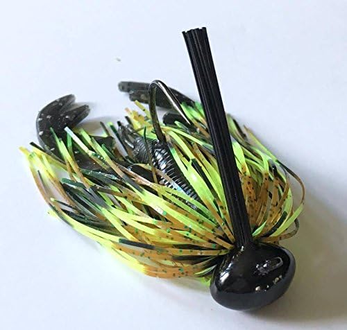 Screwy Lewy Lures Football Bass Jigs with Craw Trailer (Missouri Craw, 1/4 oz)