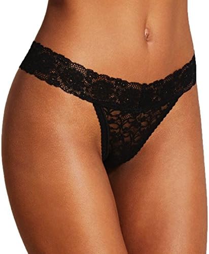 Airrioal Women's Lace Cheeky Thong Underwear Plus Size No Show Nylon Sexy Hipster Panties 5 Pack