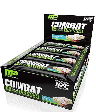 Muscle Pharm Combat Crunch Supplement, Birthday Cake, 12 Count, 26.67 Ounce
