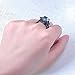 Rongxing Jewelry Christmas Best Friend Engagement Mysterious Rainbow Topaz Ring,14KT Black Gold Wedding Rings