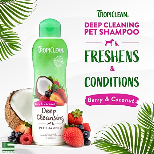 TropiClean Berry Coconut Deep Cleansing Dog Shampoo