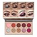 Beauty Glzaed 10 Colors of Smokey Eyeshadow Palette Matte & Pigment Glitter Shimmer Makeup Contour Metallic Eyeshadow Palette