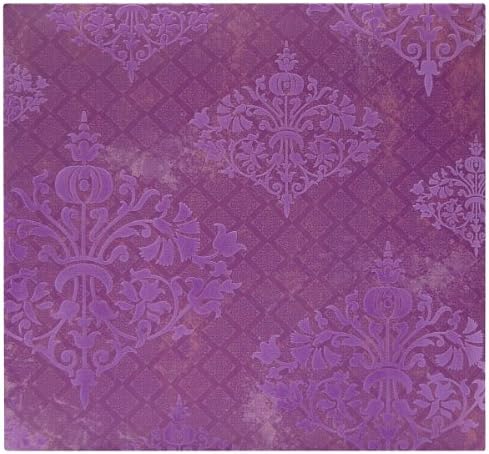 MBI by MCS Top Load Flocked Scrapbook, 13.2-Inch by 12.5-Inch, Purple Brocade