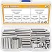 Sutemribor 120 PCS 7 Sizes Dowel Pin Kit, Shelf Support Pin Fasten Elements Assortment Kit, 304 Stainless Steel