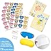 Hooqict Pin The Pacifier On The Baby Game, Baby Pacifier Games Poster with 72pcs Pacifiers Stickers Baby Shower Games Party Favors Girls Boys Kids Birthday Party Supplies