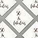 50 and Fabulous Cocktail Napkins, 50-Pack 3ply White Rose Gold 50th Birthday Dinner Celebration Party Decoration Napkin