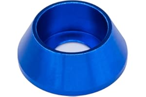 LAGEFEFE [40PCS] M6 Cone Cup Counterbore Washers, Anodized Aluminum Alloy, Head Washers Gaskets Cup Shim for Screw RC/Car/Motorcycle/Mechanical Accessories Model Parts, Blue Color