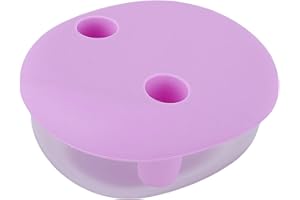 HURRISE No Mess Snack Box, 2 in 1 Built in Silicone Finger Cover Leak Proof Seal, Reusable Food Grade ABS Plastic Snack Conta