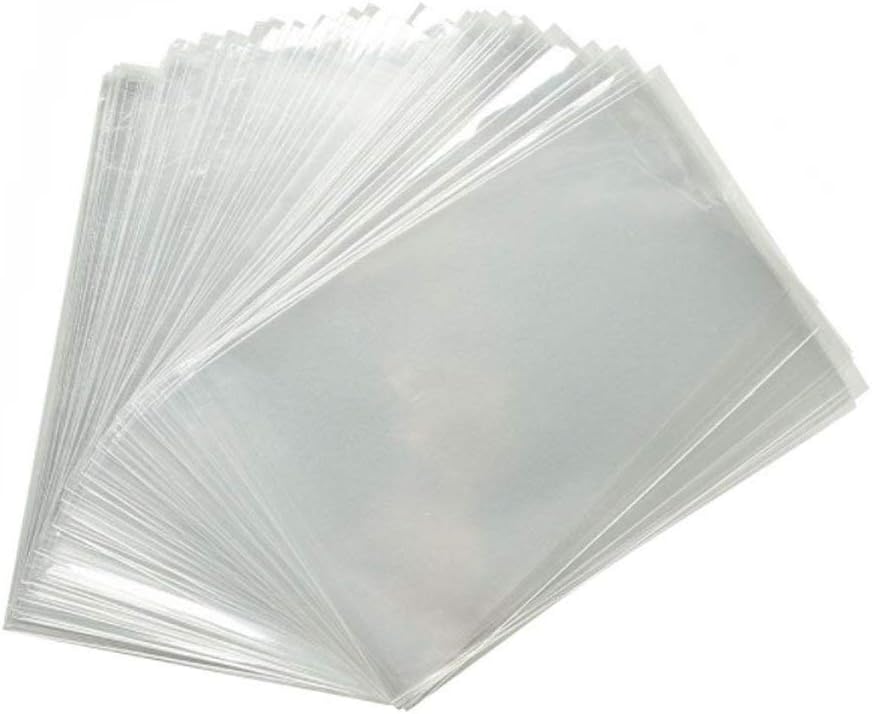 HAZOULEN 200-Piece Clear Treat Party Favor Bags with Twist Ties, 6"x8"