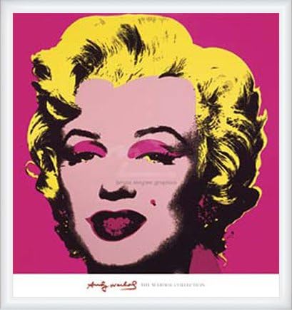 Amazon ポスター アンディ ウォーホル マリリンモンロー Marilyn 1967 Hot Pink 額装品 ウッドハイグレードフレーム ホワイト アズポスター アートフレーム ポスター 通販