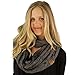 Confetti Soft Chunky Pullover Knit Long Loop Infinity Hood Cowl Scarf Dk. Gray