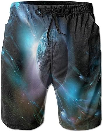 Comfortable Men's Sand Beach Pants Summer Surfer Water Dry Home Swimming Drawstring Pretty Planet Board Shorts Pockets Jams