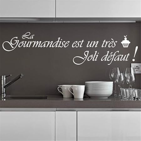 Autocollant Mural Citation Cuisine - Le Lieu De Rassemblement - Vinyle Noir - KI26
