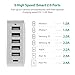RAVPower USB C Desktop Charger, 60W 6-Port USB Charging Station Compatible with Google Pixel XL, Nexus 5X 6P, iPhone, Galaxy Note8 S8 S7 S6 Edge, LG G6 G5 G Flex2 V20 (White)