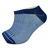 Enerwear 6P Pack Girl's/Women's No Show Socks Invisible Socks (9-11, Cyan_D385)