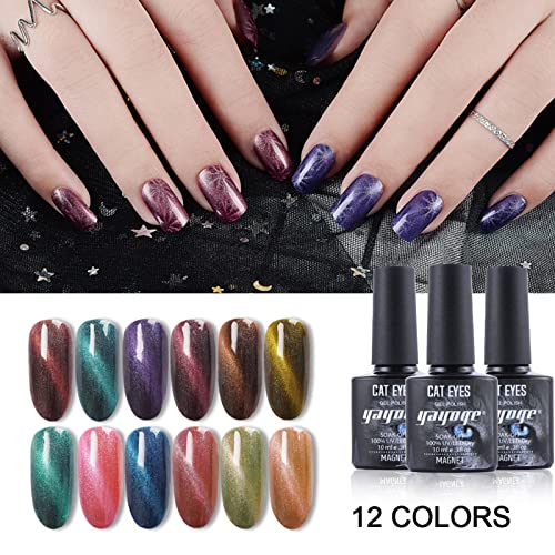 Yayoge Gel Nail Polish Kit ，6 Colors Gel Nail Polish Base and Top Coat ，UV Gel Nail Polish Set ，Soak Off Gel Nail Art Manicure Kit, Ideal Gifts DIY Salon and Home