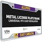 Desert Cactus East Carolina University Car Accessories Pirates Metal License Plate Frame and Tag Holder for Front or Rear of Car (Alumni)