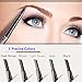 Eyebrow Pencil in Diamond-shape, Waterproof and longlasting, Retractable and Automatic body, Double-ends With Eyebrow Brush(Comb), 5 Colors: Black, Brown, Light Brown, Dark Brown, Grey