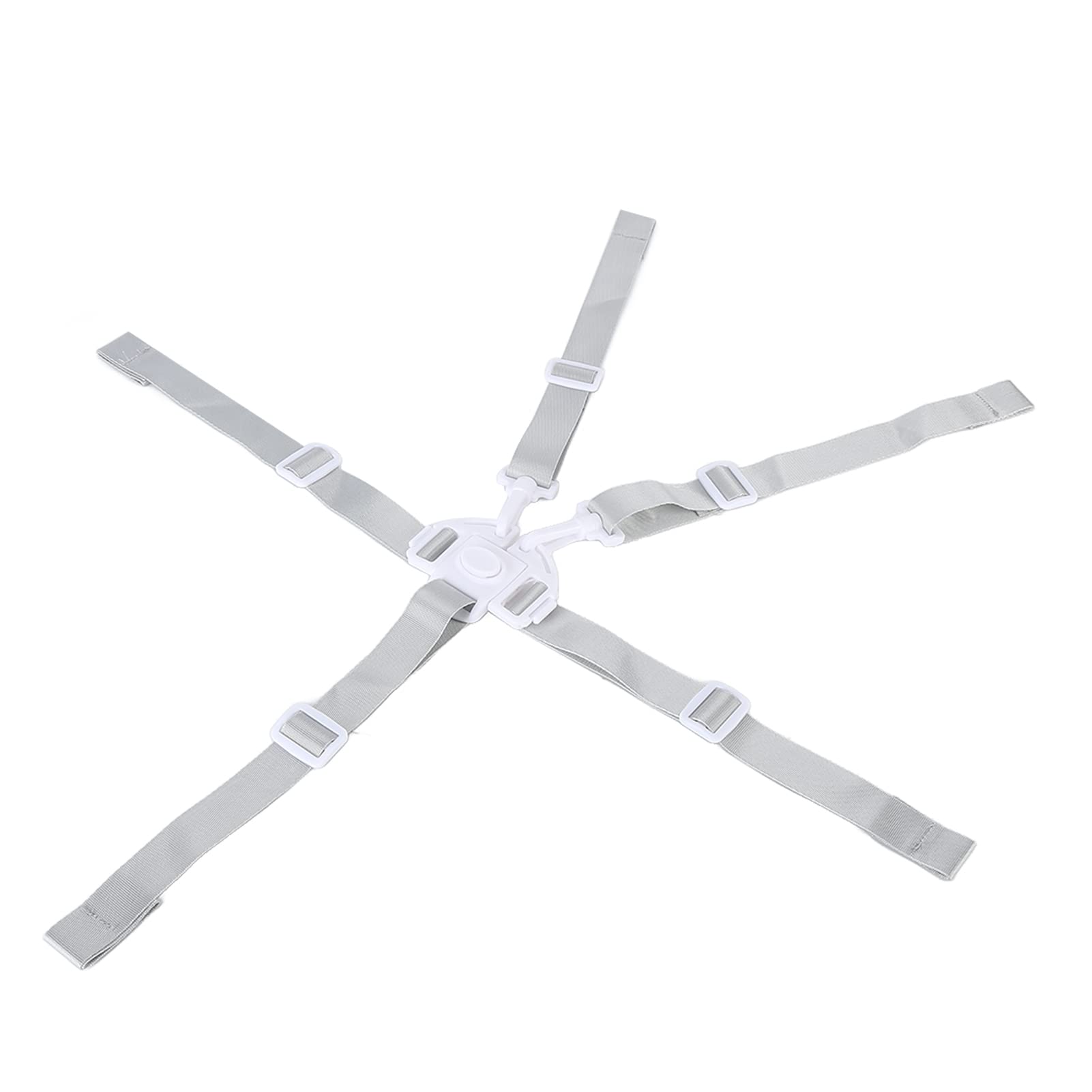 High Chair Straps, Safety and Comfort Equipment, 5 Point Baby Harness for Pushchair (White Button 5 Point Strap)