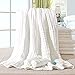 Qutie 10 Layer Muslin Cotton Dual Baby Blanket and Towel with Bamboo Baby Washcloth - White