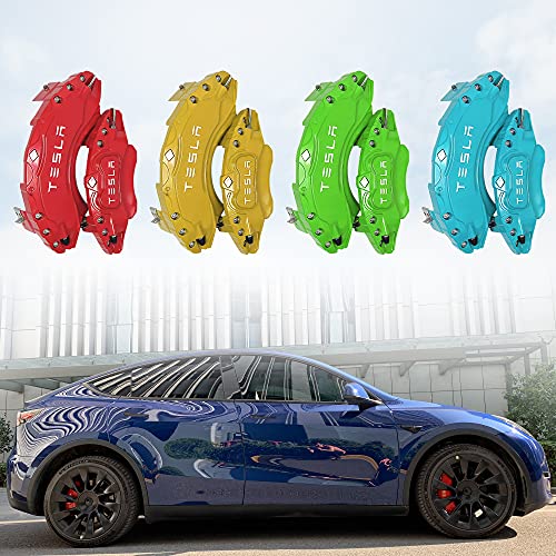 Tesritar 2022 2023 2Caliper Covers Compatible with Tesla Model Y, 19 Inch 20 Inch Wheel Hub Size