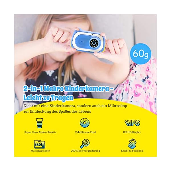 Veroyi Digitalkamera Kinder mit Mikroskopfunktion – Bild 3