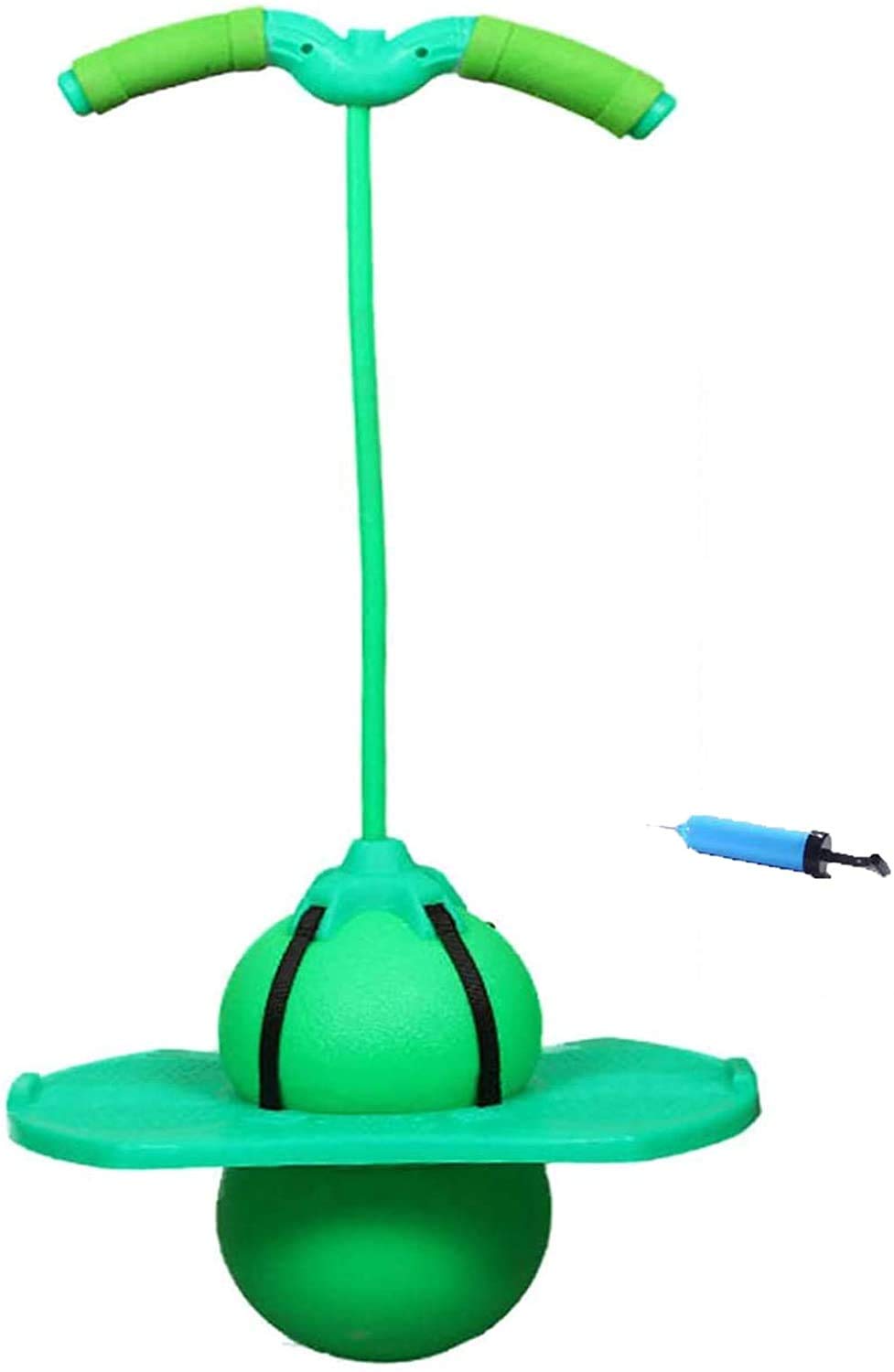 ITODA Thicken Balance Jump Board Ball Hopper Fitness Ball Pogo Jumping Exercise Bouncing Ball Hopping Toy Explosion-proof Jumping Ball Platform Fitness Ball for age 14+ and Adults (green(large))