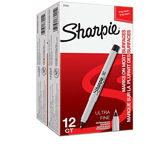 Sharpie Permanent Markers, UltraFine Point, Black, 24Count Pricepulse